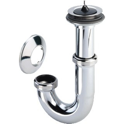 Viega siphon à tube de bonde sans tube mural 5/4 avec rosace chrome