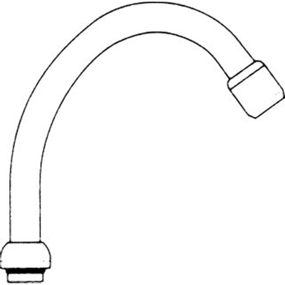 Venlo bec pivotant avec régulateur de jet 3/4 "x200mm chrome