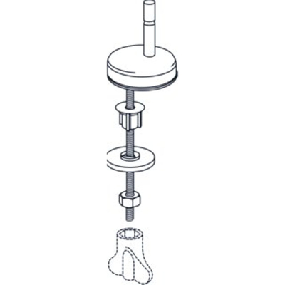 Pressalit uni charnière pour Concordia ou Scandinavia Plus inox