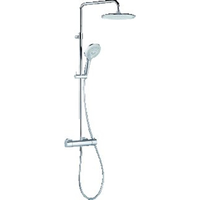 Kludi Freshline colonne de douche avec tête de douche thermostatique ø25cm et douchette à main 3s avec flexible de douche 160cm chrome