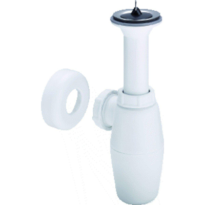 Viega siphon à tasse en plastique 5/4 sans tube mural avec rosace
