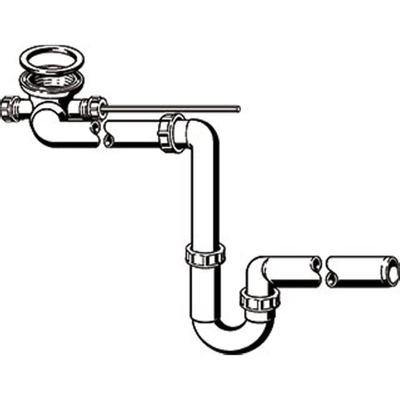 Viega Siphon de meuble 1 1/4"X32 mm. avec bonde Chrome Blanc