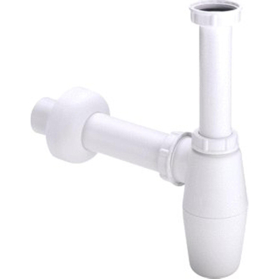 Viega Vidanges d'évier Siphon 1.1/4inch avec rosace y compris tube mural Polypropylène Blanc