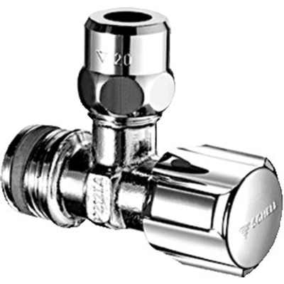 Schell Comfort robinet d'arrêt d'angle à olive avec poignée comfort sans rosace 1/2x3/8 classe de débit A chrome