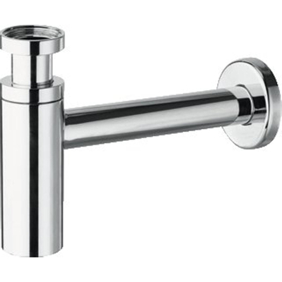 Raminex Round siphon de lavabo design bouteille 1 1/4 x32mm aspect inox