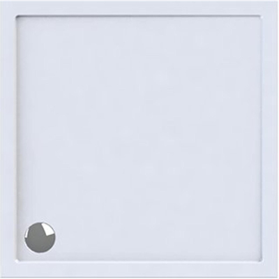 Wisa Maia Receveur de douche 90x80x5cm évacuation 90mm rectangulaire Acrylique Blanc