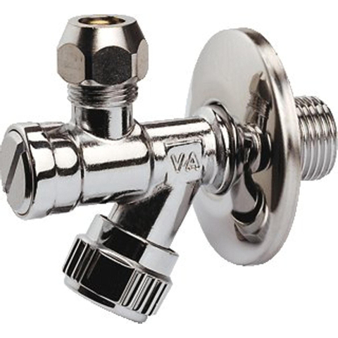 Raminex robinet d'arrêt d'angle avec filtre 1/2 x10mm raccord à compression pour lavabo bidet et réservoir de WC 7972035