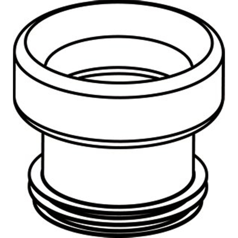 Wisa 6 Closetafvoermanchet L11.7cm Kunststof Wit SW111097