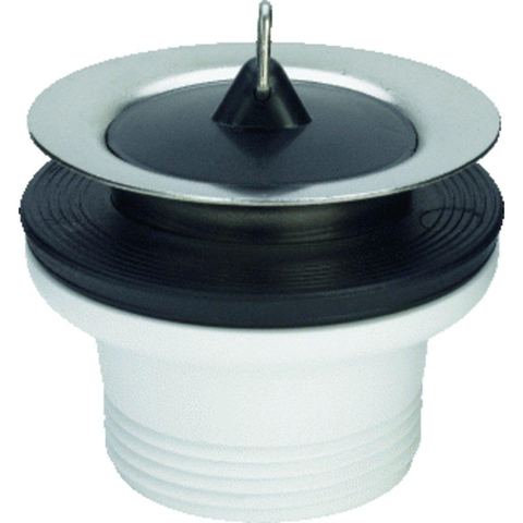 Viega gootsteenplug 6/4 70mm met stop met dikke ring chroom 0500321