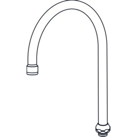 Ideal Standard Bec pour robinets sanitaires H18cm avec bec orientable Laiton Chromé brillant SW117279