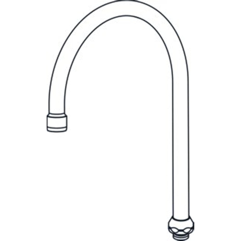 Ideal Standard Uitloop sanitairkranen H18cm met draaibare uitloop Messing Chroom glans SW117279