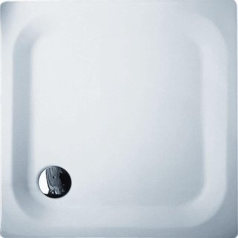 Bette Super Vlak Receveur de douche Acier émaillé 90x90x2.5cm Carré Blanc 0360563