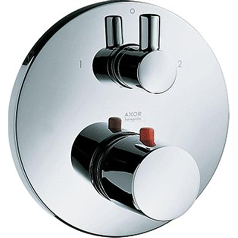 AXOR Uno jeu de finition couleur pour thermostatique encastré avec robinet d'arrêt avec inverseur 0457132