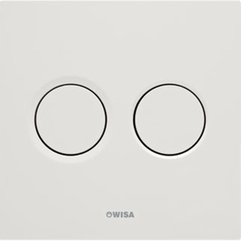 Wisa Luga plaque de commande plastique pneumatique 16x16cm avec double chasse pour élément WC XS blanc 0701540