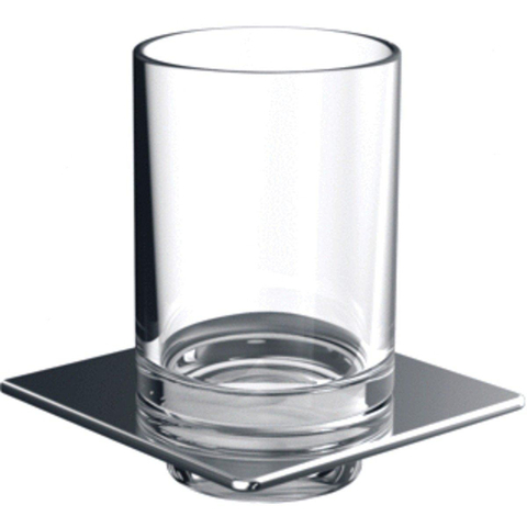 Emco Art porte-verre avec gobelet verre chrome SW97604