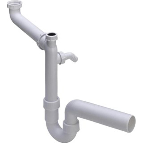 Viega hostaleen siphon universel avec raccordement pour machine à laver avec raccord à serrage 6/4 x 40 mm gain de place 7541182