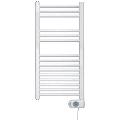 Zehnder Aura E elektrische handdoekradiator 78.6x40cm 300watt 230 volt | 50 Hz Staal Wit glans SW205919