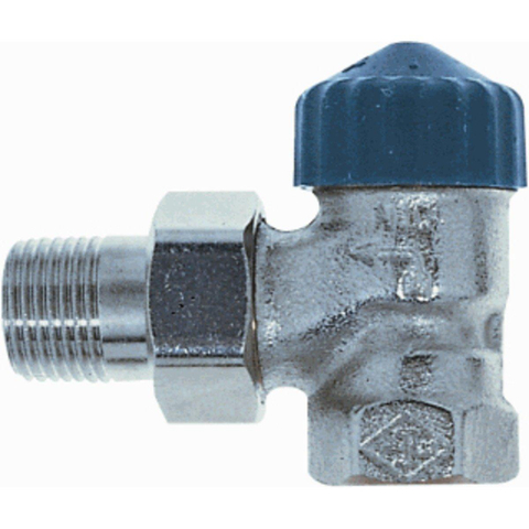 Heimeier Robinet d'arrêt thermostatique pour radiateur 1/2 coudé Kvs 2,50 m3 h faible résistance 7502001
