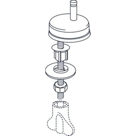 Pressalit Garniture de fixation abattant de WC (set de 2 pièces) SW66296
