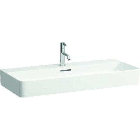 Laufen VAL lavabo - 95x42x11.5cm - 2 trous de robinet - blanc SW97453