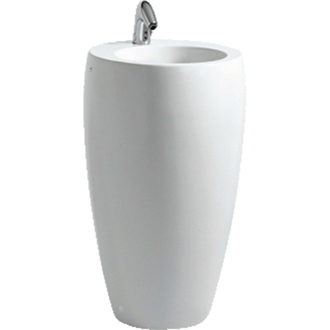 Laufen Alessi One lavabo - 53x53x90cm - rond - sans trou de robinet - îlot - blanc 0084186