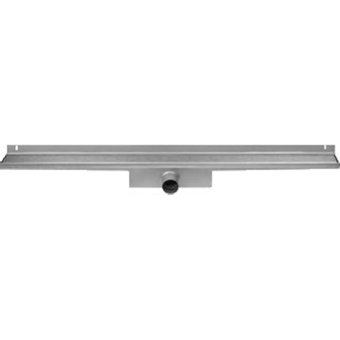 Easydrain Compact Wall Zero afvoergoot enkele plaat met zijuitloop 6x70cm 50mm RVS 2301197