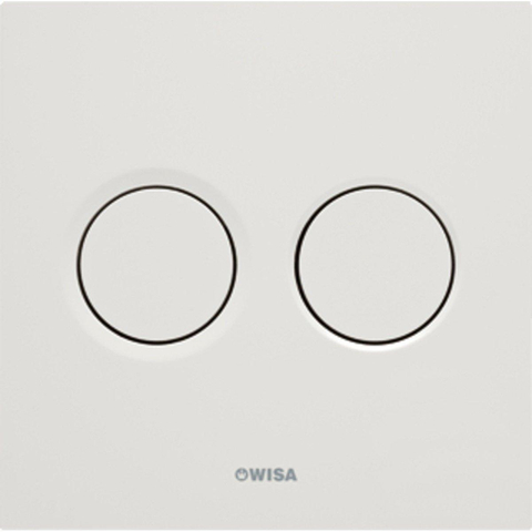 Wisa Luga plaque de commande plastique pneumatique 16x16cm avec double chasse pour élément WC XS blanc 0701540