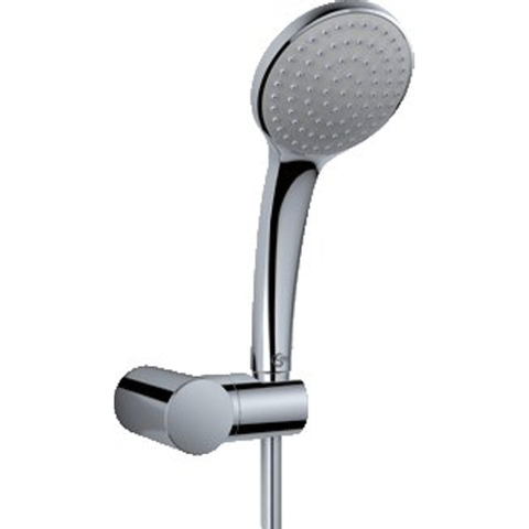 Ideal Standard Idealrain ensemble pour baignoire : flexible de douche 125cm douchette 100mm 1 jet et support de douchette réglable chrome 0180722