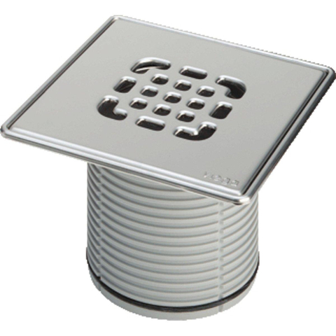 Viega Advantix opzet en verlengstuk voor vloerput hoog 100mm 150x150mm met O ring niet geschroefd roestvast staal 0520117
