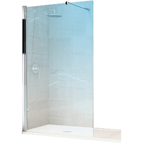 Novellini Giada paroi de douche à l'italienne H 118 120x195cm avec barre murale 100cm chr/transparente 0988045