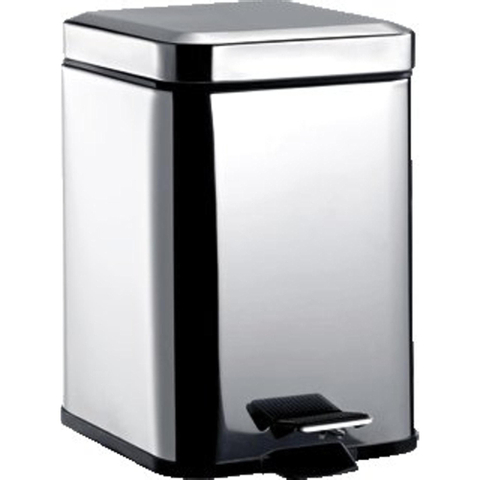 Emco System 2 afvalemmer vierkant edelstaal 0630886