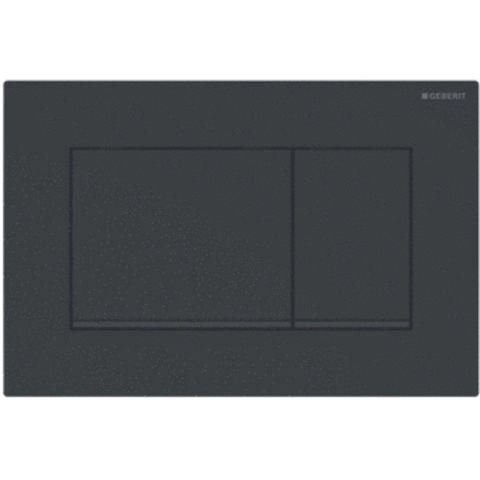 Geberit Sigma30 bedieningplaat met dualflush frontbediening voor toilet/urinoir 24.6x16.4cm mat zwart TWEEDEKANS OUT10261