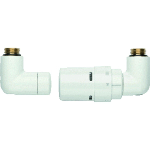 Vasco Set de vannes angle droit droite avec tête thermostatique blanc 7230022