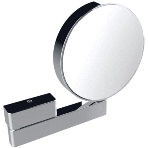 Emco Prime miroir grossissant – rond Ø 20,2 cm – sans éclairage – grossissement 3x et 7x, bras articulé – Chrome SW74536
