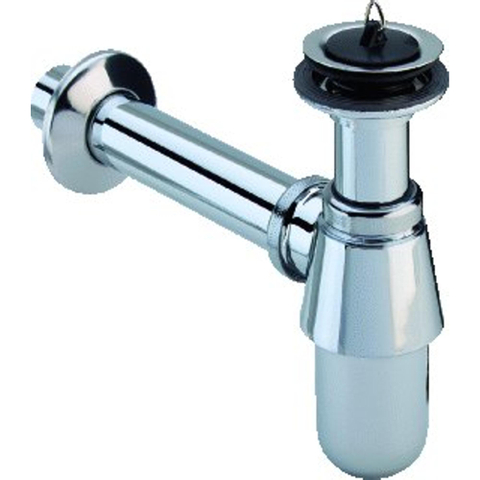 Viega siphon à gobelet pour bonde avec tube mural 5/4 avec rosace chrome 0500216