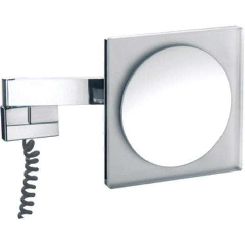 Emco Asis Miroir grossissant carré 22cm avec éclairage LED x5 chrome GA98292