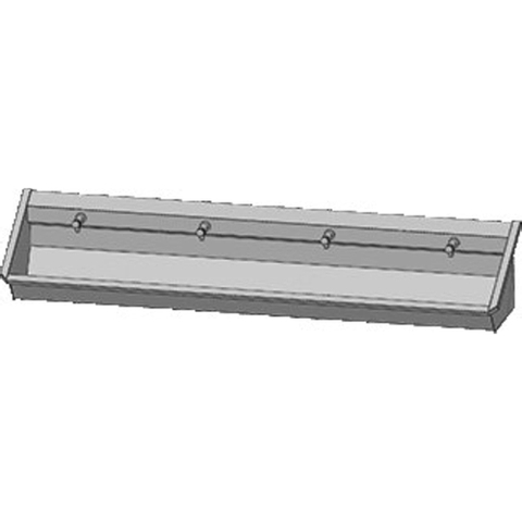 Intersan Sanilav wasgoot 240cm met 4 zelfsluitende kranen inox 304 GA47951