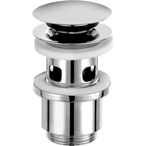 Kludi afvoerplug push-open m. overloop 5/4" chroom 0401700