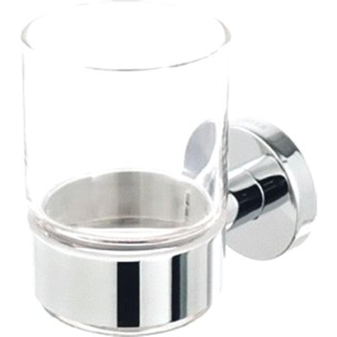 Geesa Nemox Glashouder glaschroom - met glas - chroom 0650353