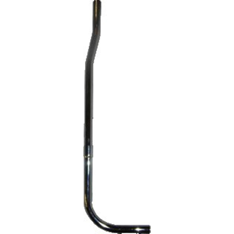 Gelmo spoelerpijp 3/4 met bocht zonder kraag sprong 4cm chroom 0730165
