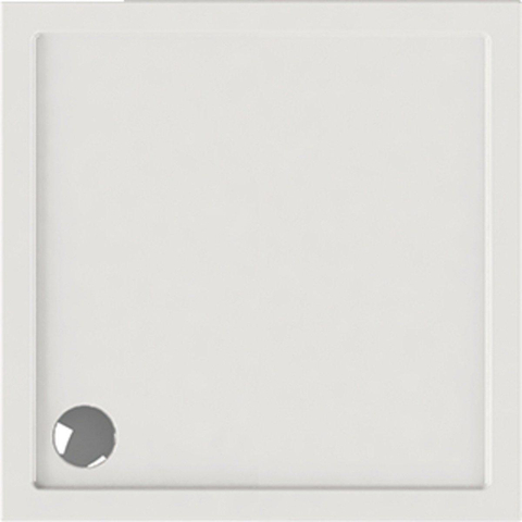 Wisa Maia Receveur de douche 75x75x5cm évacuation 90mm Carré Acrylique Blanc SW117935
