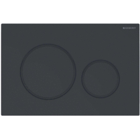 Geberit Sigma20 plaque de commande - DualFlush - pour toilette - 24.6x16.4cm - noir mat - DESTOCKAGE OUT8876