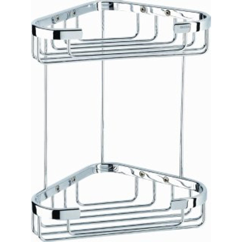 Geesa Basket Porte-douche d’angle double 22cm Chrome 0650253