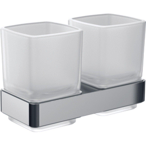 Emco Loft double porte-gobelets en verre avec verres chrome GA42641