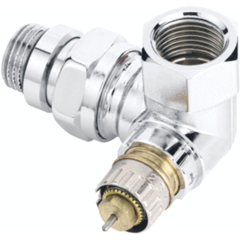 Danfoss RA NC Robinet thermostatique de radiateur 1/2 bi bu double coudé gauche chrome 7570072