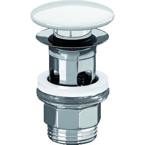 Villeroy en boch push open design afvoerplug 11/4 keramische afdekking wit TWEEDEKANS OUT5723