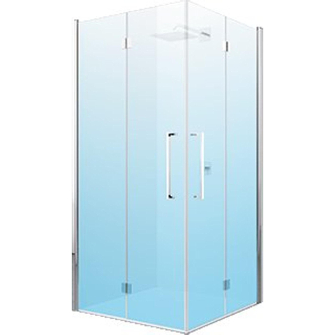 Novellini Young 2.0 2gs cabine de douche entrée d'angle avec portes pliantes 89/91x200cm match chrome/clair 0335839