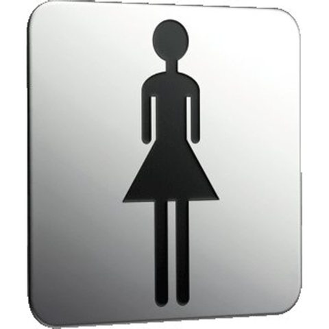 Emco System 2 plaque de porte "dames" chrome SW112342