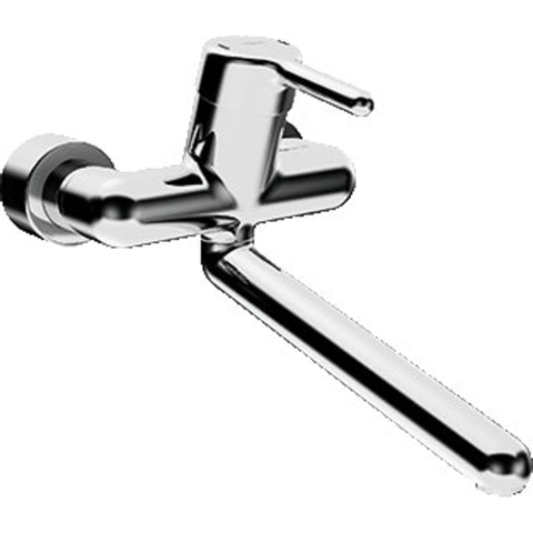 Hansa Hansasigna robinet mural avec bec orientable 31,1 cm avec raccords dissimulés obturables chrome 0396216