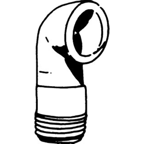 Wisa Closetafvoerbocht Avec Manchon 180 Mm. 302C Blanc GA76327